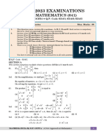 Cbse 2023 Examinations: Xii Mathematics