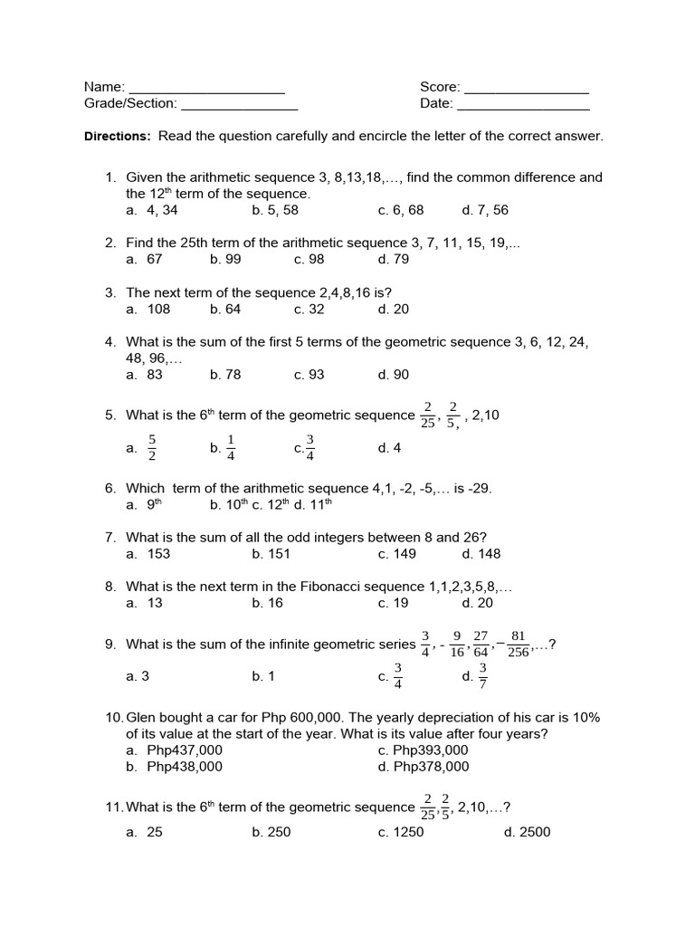 MATH10 EXAM Download | PDF
