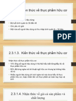 2.3.1.3. Kiến thức về thực phẩm hữu cơ