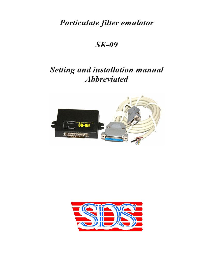 SK-09 DPF Emulator Installation Guide | PDF | Electrical Engineering ...
