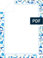 Blue Simple Illustration Science and Research Stationery A4 Page Border
