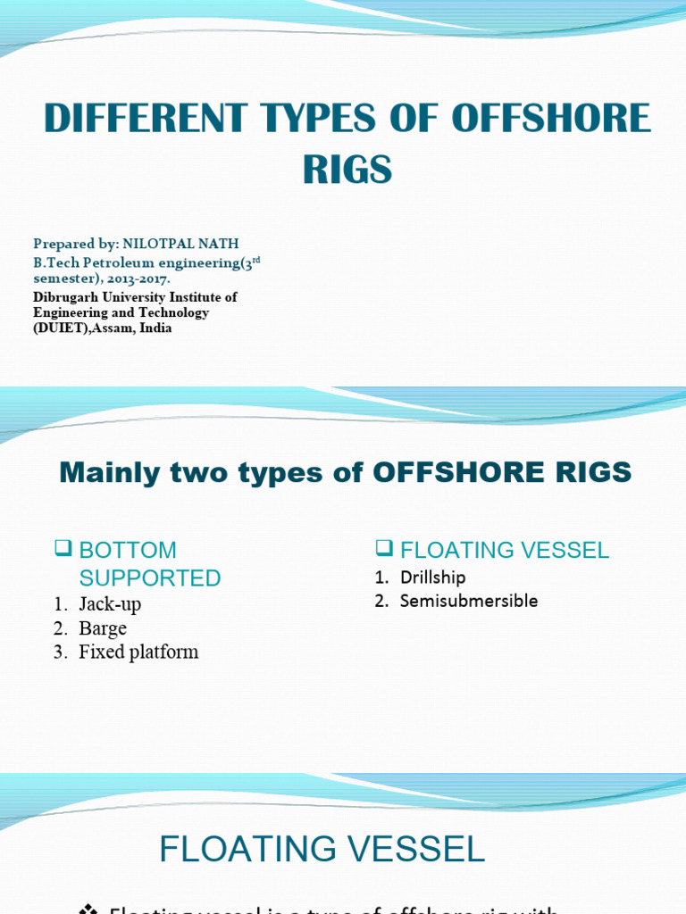 Types of Offshore Rigs Explained | PDF | Offshore Drilling | Petroleum ...