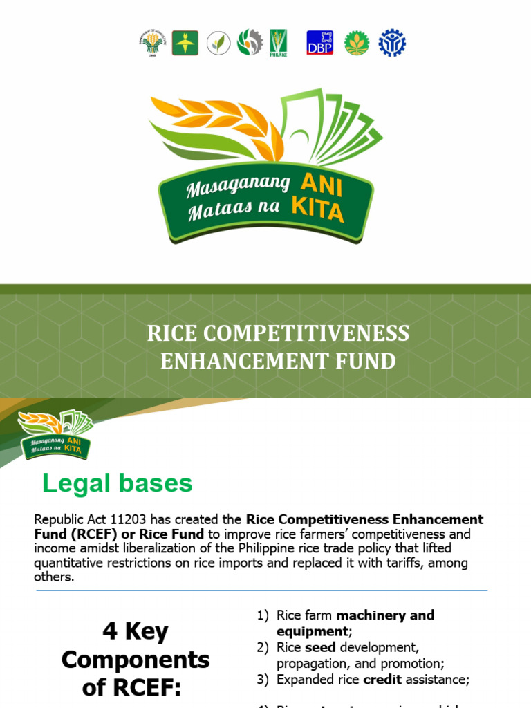 RCEF: Enhancing Rice Farmer Competitiveness | PDF | Loans | Mortgage Loan