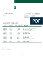 Denmark Jyske Bank Statement