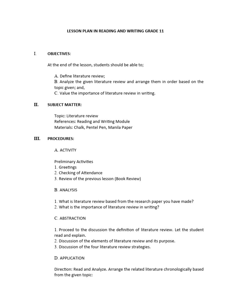 2 Lesson Plan in Reading and Writing Grade 11 PDF