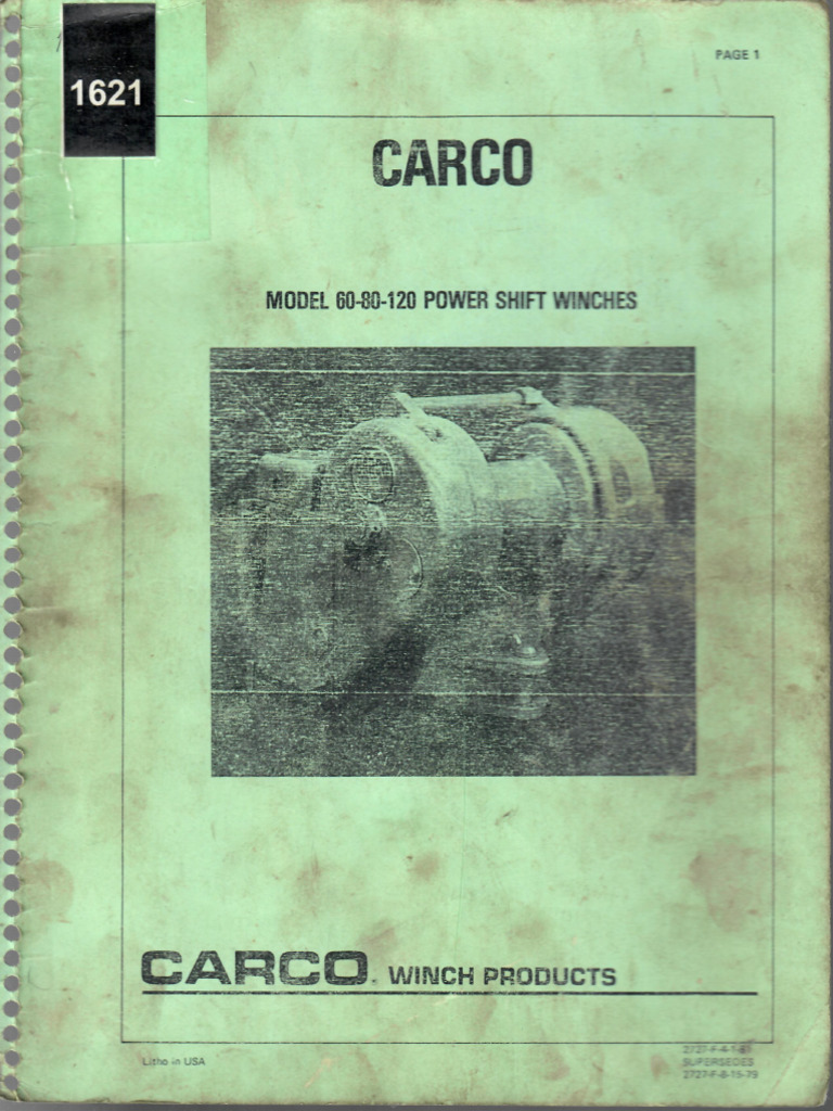 Cargo Model 60-80-120 Power Shift Winches | PDF