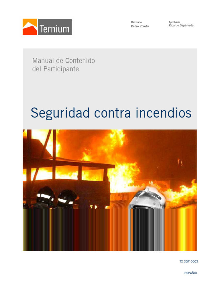 TX-SGP-0003 MP Seguridad Contra Incendios, PDF, Combustión