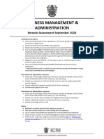 Business Management Administration (Sep 2020)