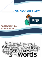 TFL Vocabulary Presentation