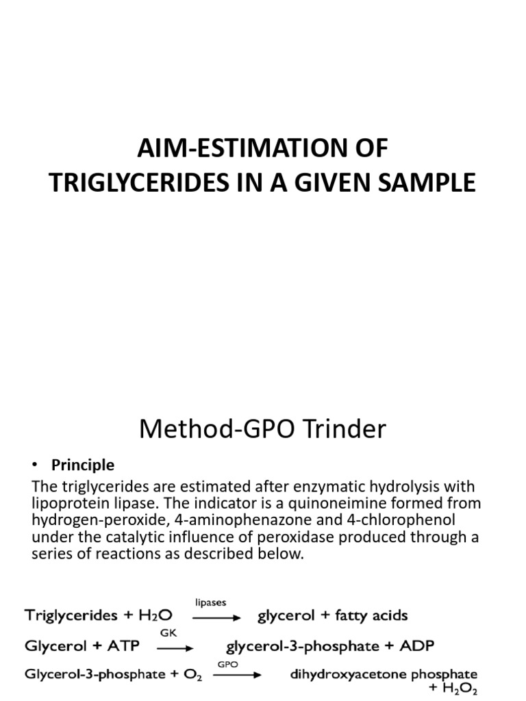 Estimation of Triglyceride PDF