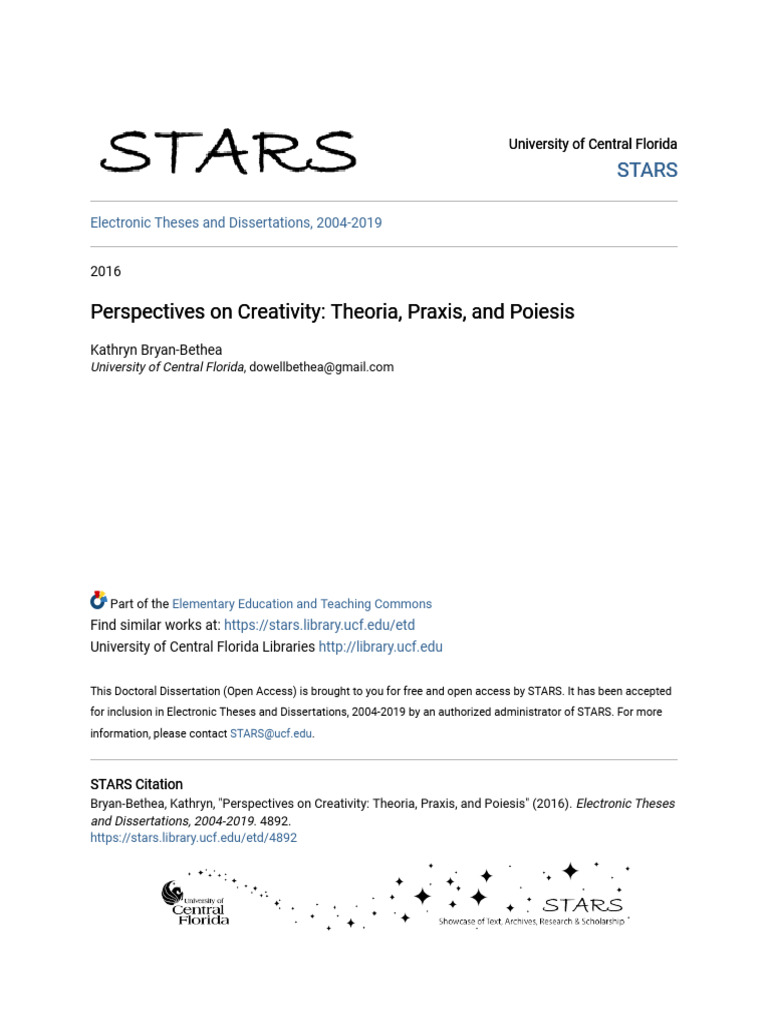 Perspectives On Creativity - Theoria Praxis and Poiesis | Download Free ...