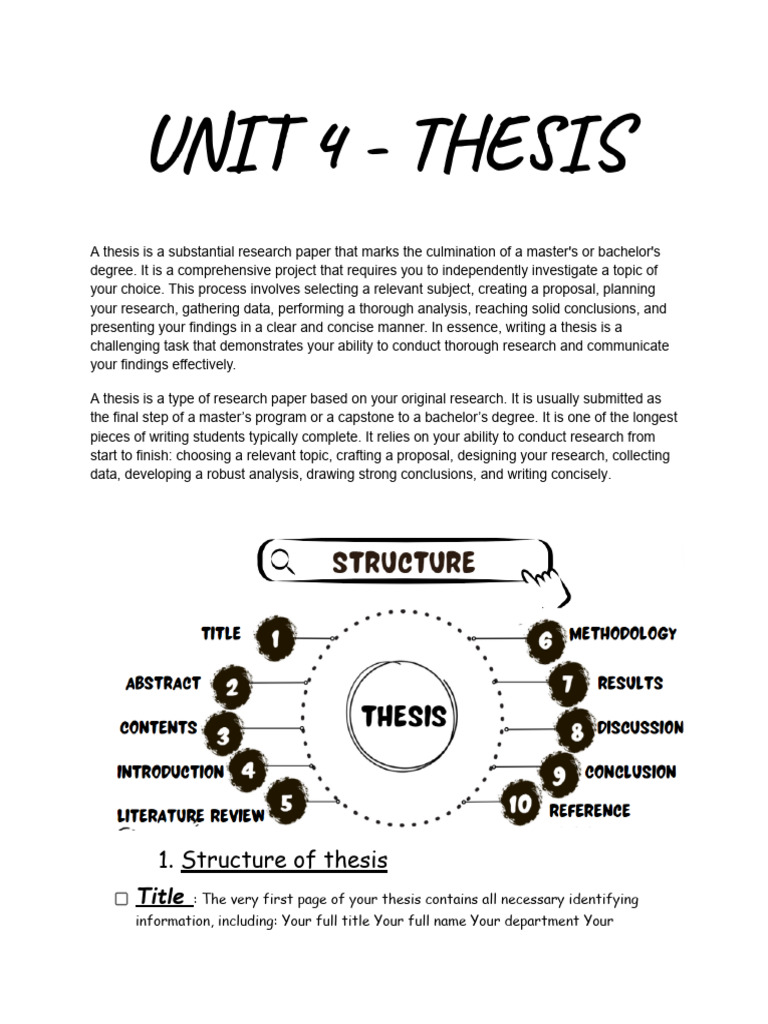 Unit 4 - Thesis | PDF