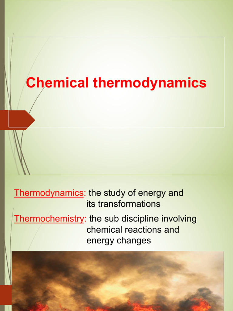 WHAT IS CHEMICAL THERMODYNAMICS IN CHEMISTRY visual data 5