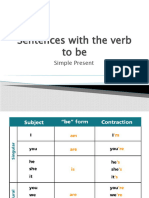 Sentences With The Verb To Be