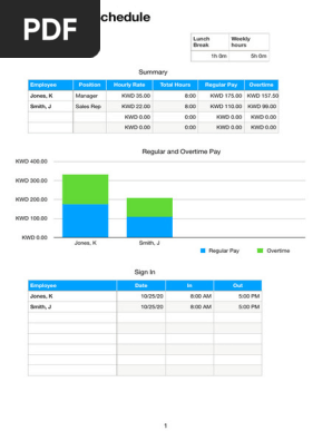 Employee Schedule