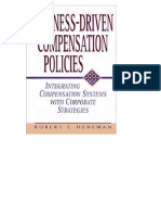 Business-Driven Compensation Policies Integrating Compensation Systems With Corporate Strategies