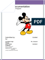 Project Documentation of Mickey Mouse Program
