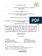 Mémoire de Fin de Formation Pour L'obtention Du Diplôme de Licence Professionnelle en Sciences Agronomiques Option Production Animale Et Pêche