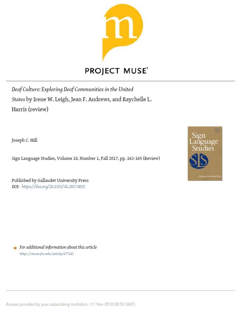 Deaf Culture Exploring Deaf Communities | PDF | American Sign Language ...