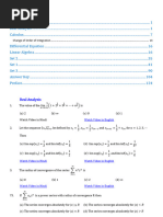 1000 Real Analysis MCQs and Solutions