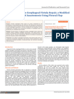 Congenital TEF - A Modified Technique of Anastomosis Using Pleural Flap