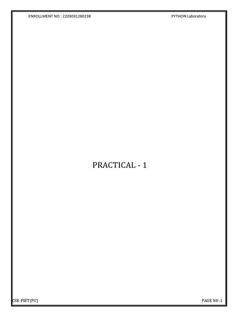 Python Practical | PDF