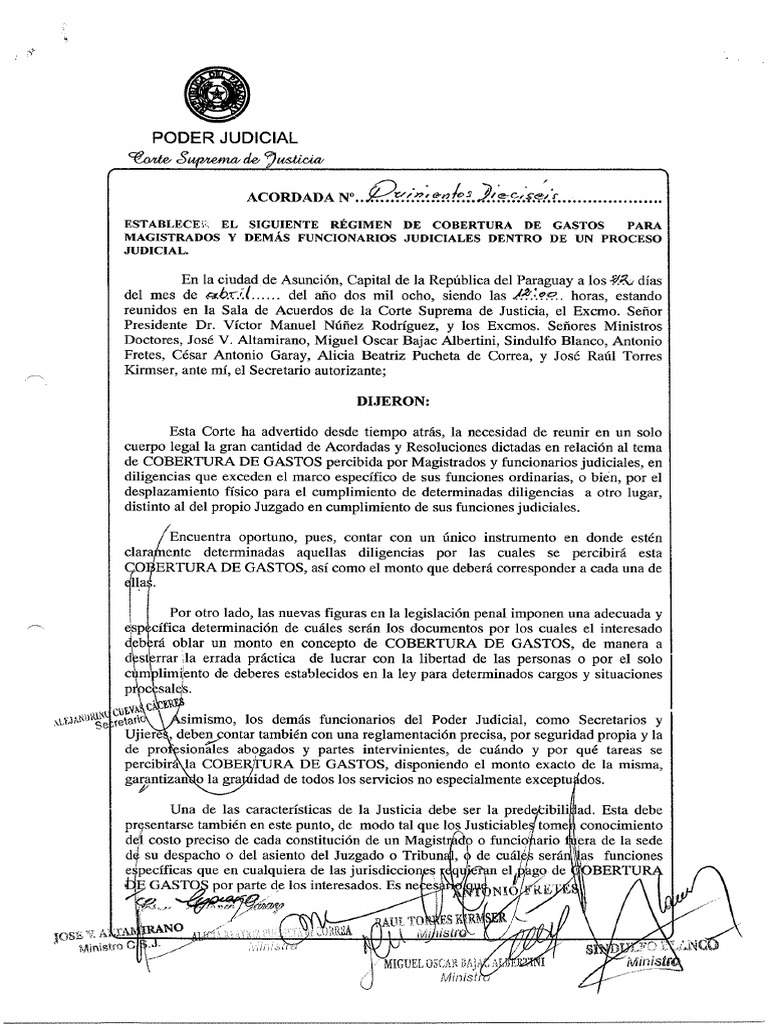 Acordada 516 | PDF