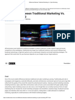 W01 Differences Between Traditional Marketing vs. Cyber Marketing