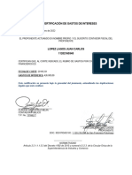 Certificacion Intereses 2019