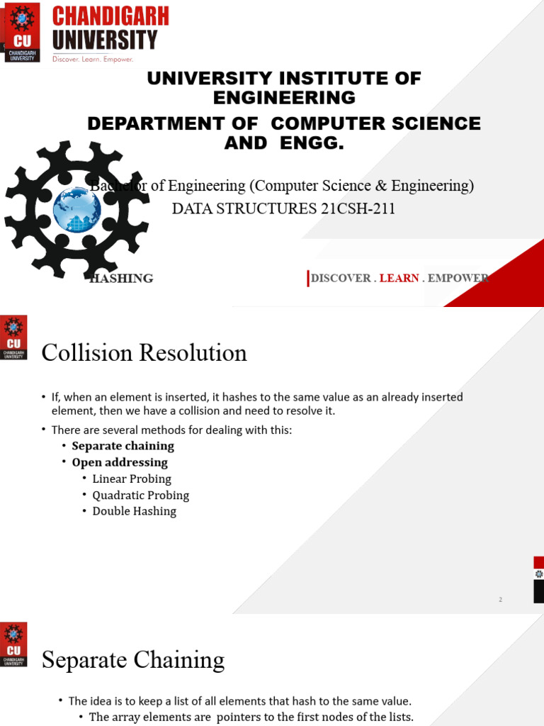 Collision Resolution Techniques in Hashing | PDF | Information ...