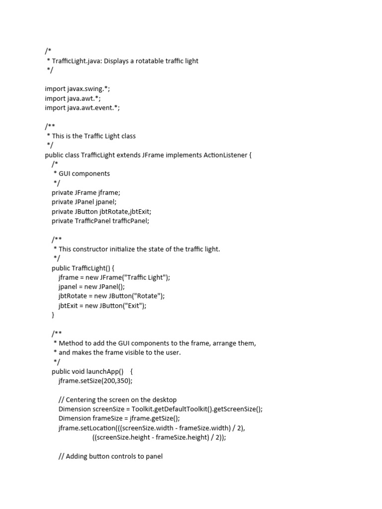 Traffic Light Code | PDF | System Software | Software Development