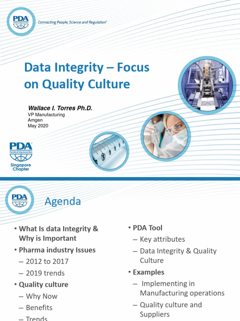 Data Integrity and Quality Culture in Pharma | PDF | Food And Drug ...