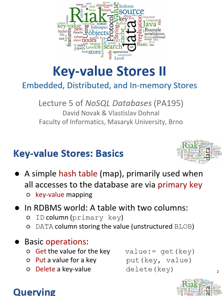 Lecture 5 Key-Value Stores II | PDF