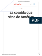 La Comida Que Vino de América - Educahistoria