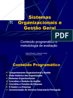 Sistemas Organizacionais e Gestão Geral