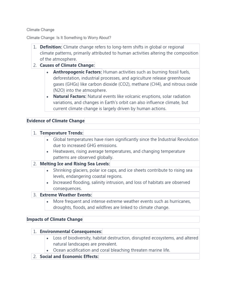 Climate Change | PDF | Science & Mathematics | Technology & Engineering