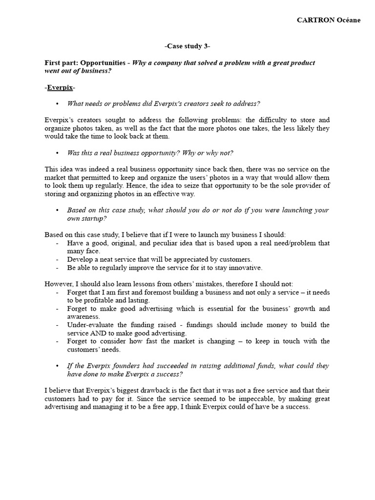 Everpix and Stand Out Jobs - CASE STUDY NEOMA | PDF | Career & Growth