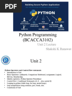 Unit2puthon Programming