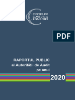 Raportul Public Al Autoritatii de Audit Pe Anul 2020