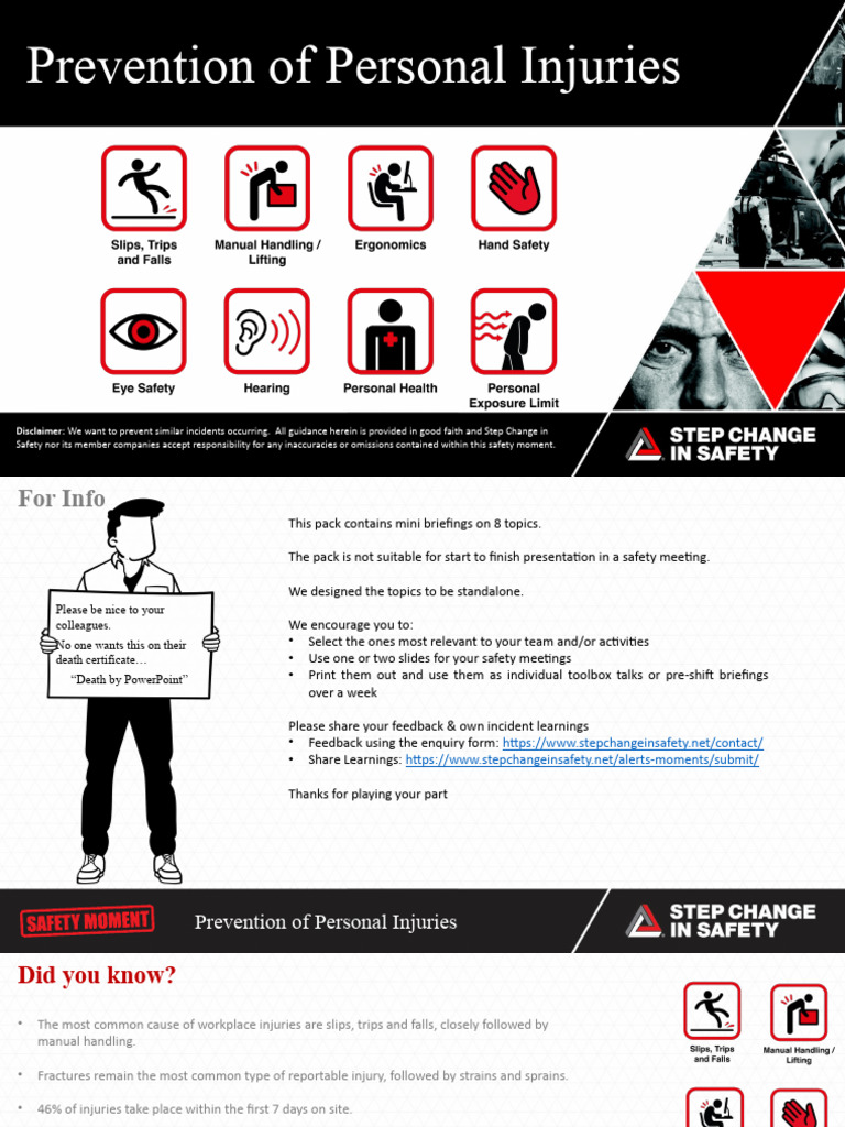 Safety Moments for Injury Prevention | PDF