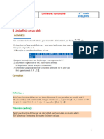 Cours Limites Et Continuité 3ème Math