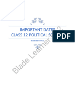 Important Dates Political Science