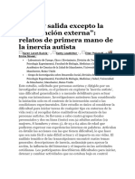 Leneh Buckle 2021 No Hay Salida Excepto La Intervención Externa, Relatos de Primera Mano de La Inercia Autista