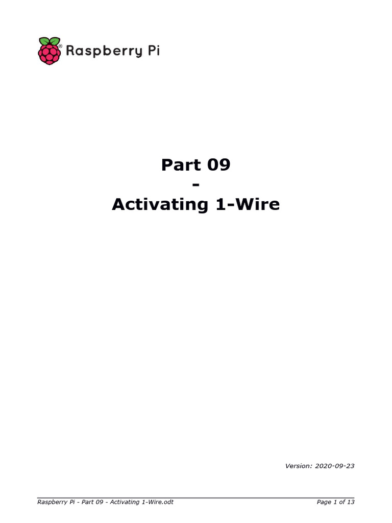 Raspberry pi part 09 activating 1 wire pdf