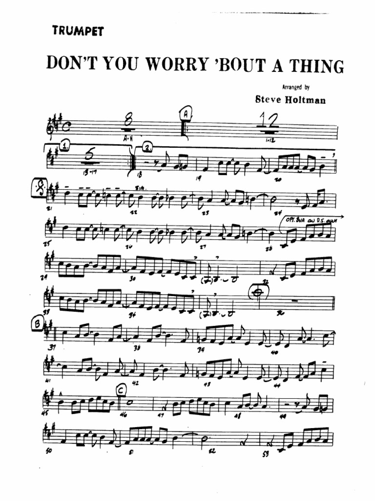 Dont You Worry Bout A Thing | PDF