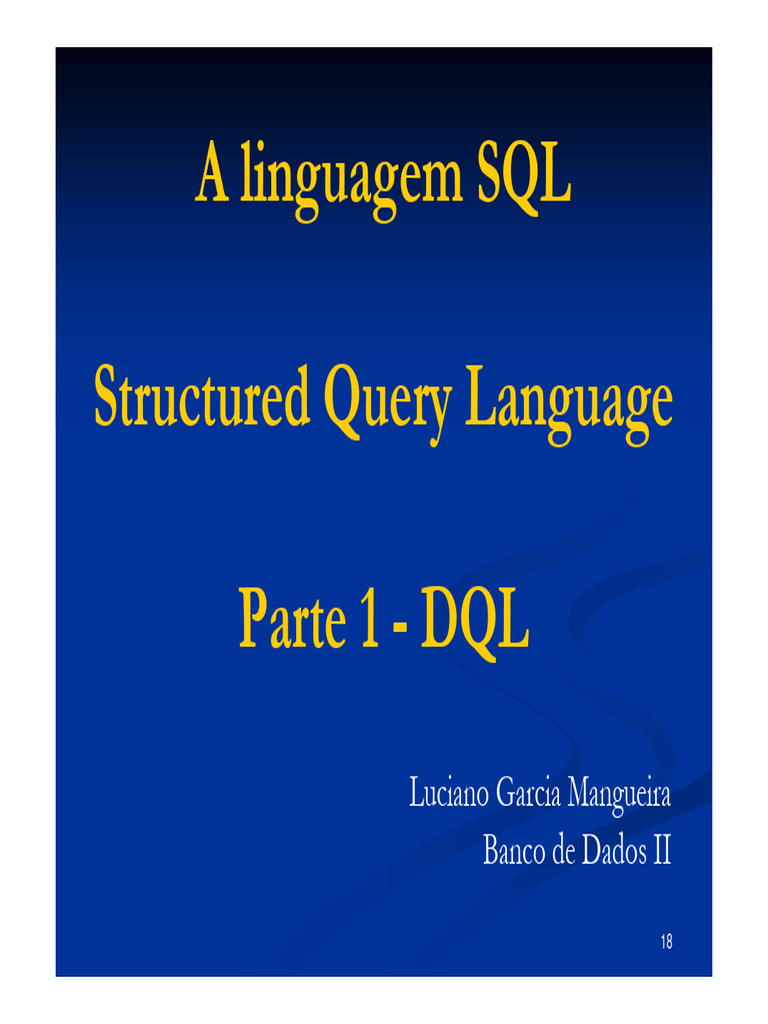 Comandos SQL: DQL e Sintaxe Básica | PDF