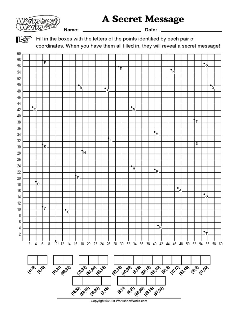 WorksheetWorks A Secret Message 1 | PDF