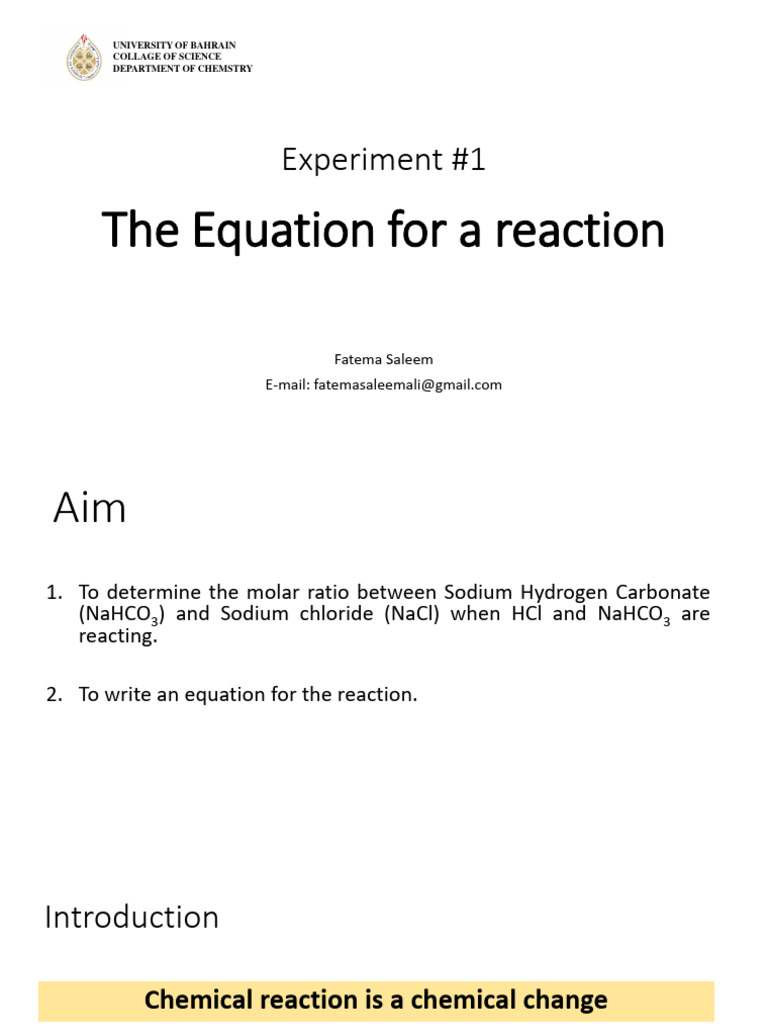 Experiment #1 | PDF