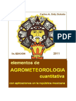 Elemento de Agrometeorología Cuantitativa Con Aplicaciones en La República Mexicana