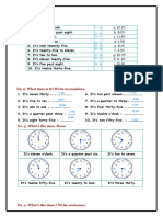 Telling The Time. Practice